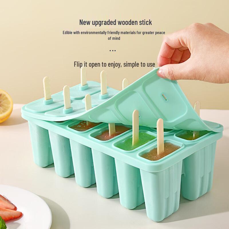 Silicone Ice Cube & Popsicle Mold with Lid