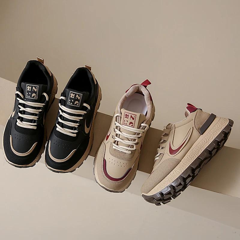 New Fashion Women's Vulcanized Shoes Wear-Resistant Casual Cushioning Sports Shoes Women Low-top Non-Slip Outdoor Running Shoes