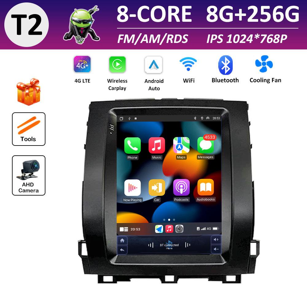 IPS Touch Screen for Toyota Land Cruiser Prado 120 2002 2003 2004 2005 - 2009 DSP Stereo Android Auto Wireless Carplay GPS Navi