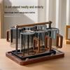 High-End Glass Tea & Water Cup Set with Handle - Luxurious Drinkware for Home and Office