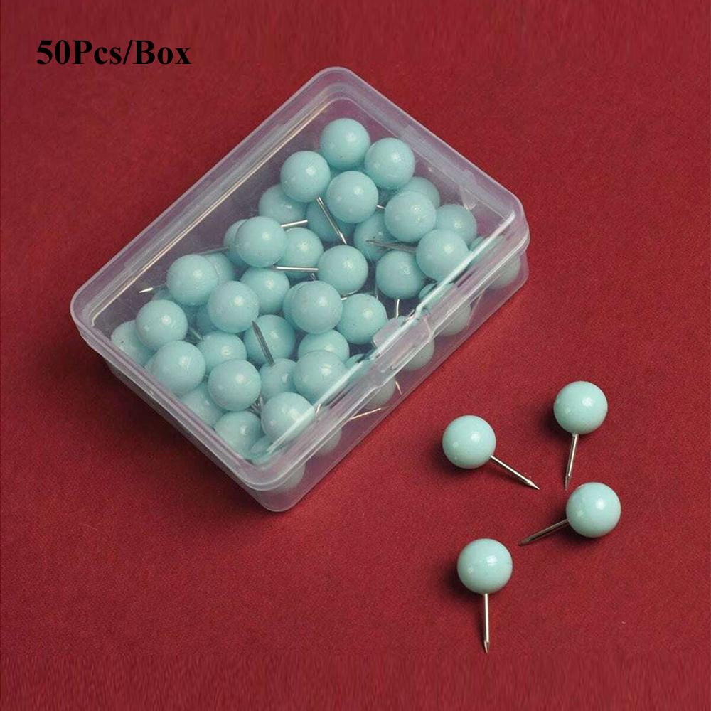 Push Pins Map Tacks with Plastic Beads Head for Cork Board Multi-Color Map Pins for Travel Map Board Pins Bulletin Board Office