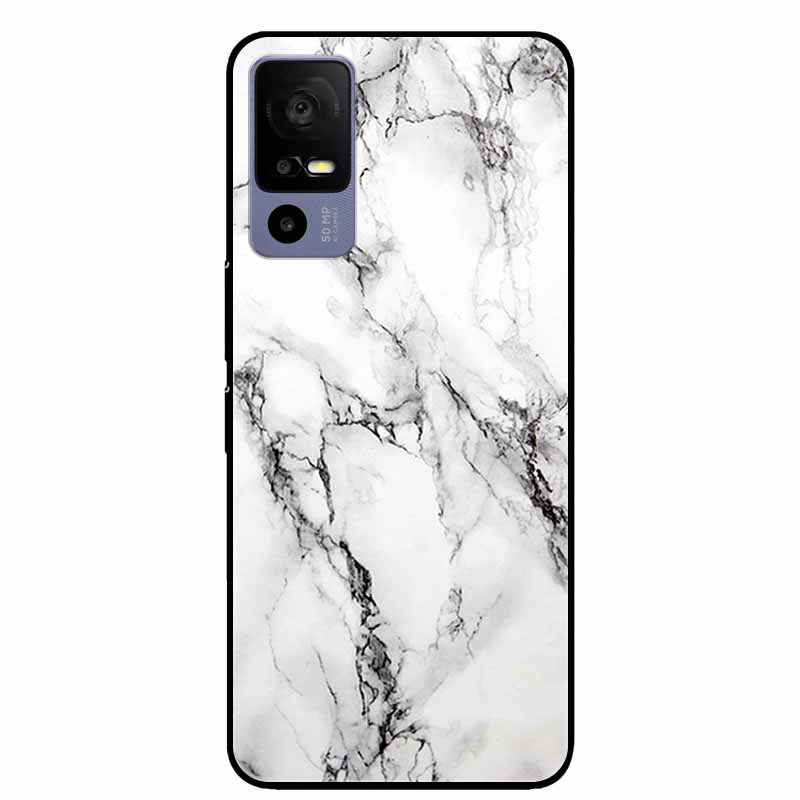 For TCL 40 R 5G Case Fashion Marble Soft TPU Silicon Back Cover for TCL 40R T771K T771H Phone Cases Protect Funda Shells Paras