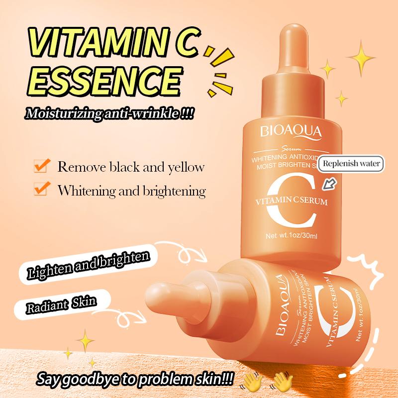 BIOAQUA Vitamin C Retinol Hyaluronic Acid Serum Moisturizing Brightening Hydrating Firming Facial Essence Beauty Face Skin Care