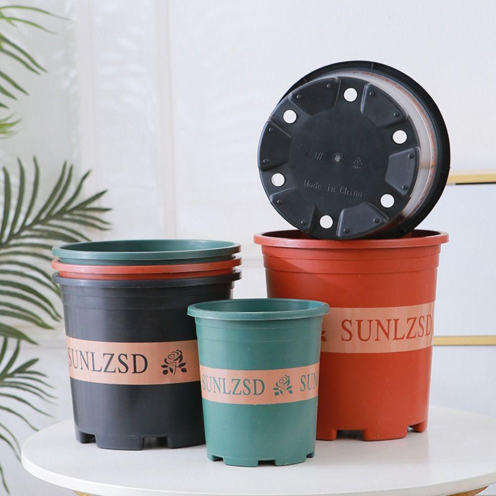 

Орхидея Декор стола Двор Сад Офис Суккуленты Горшок Галлон Бассейн Садоводство Цветочный горшок Цветочный горшок red-0.5Gallon