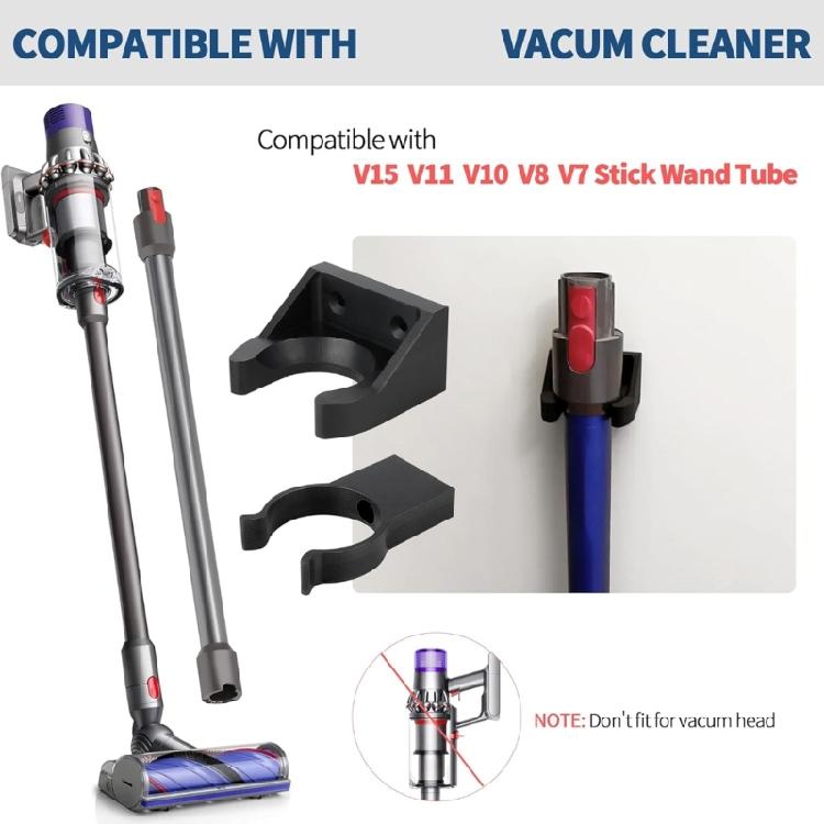 Secure Clamping Vacuum Wand Wall Mount For Organized Home Storage Solution With Space Optimization