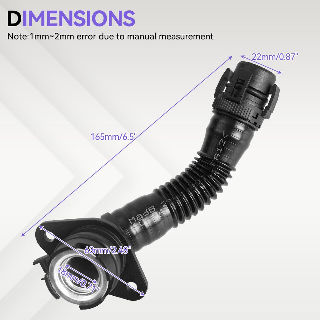 Car Crankcase Vent Hose From Valve Cover Fits For BMW X3 F25 X4 F26 X5 E70 X6 E71 F12 F13|r|n #11127584128 Air Exhaust Hose Pipe
