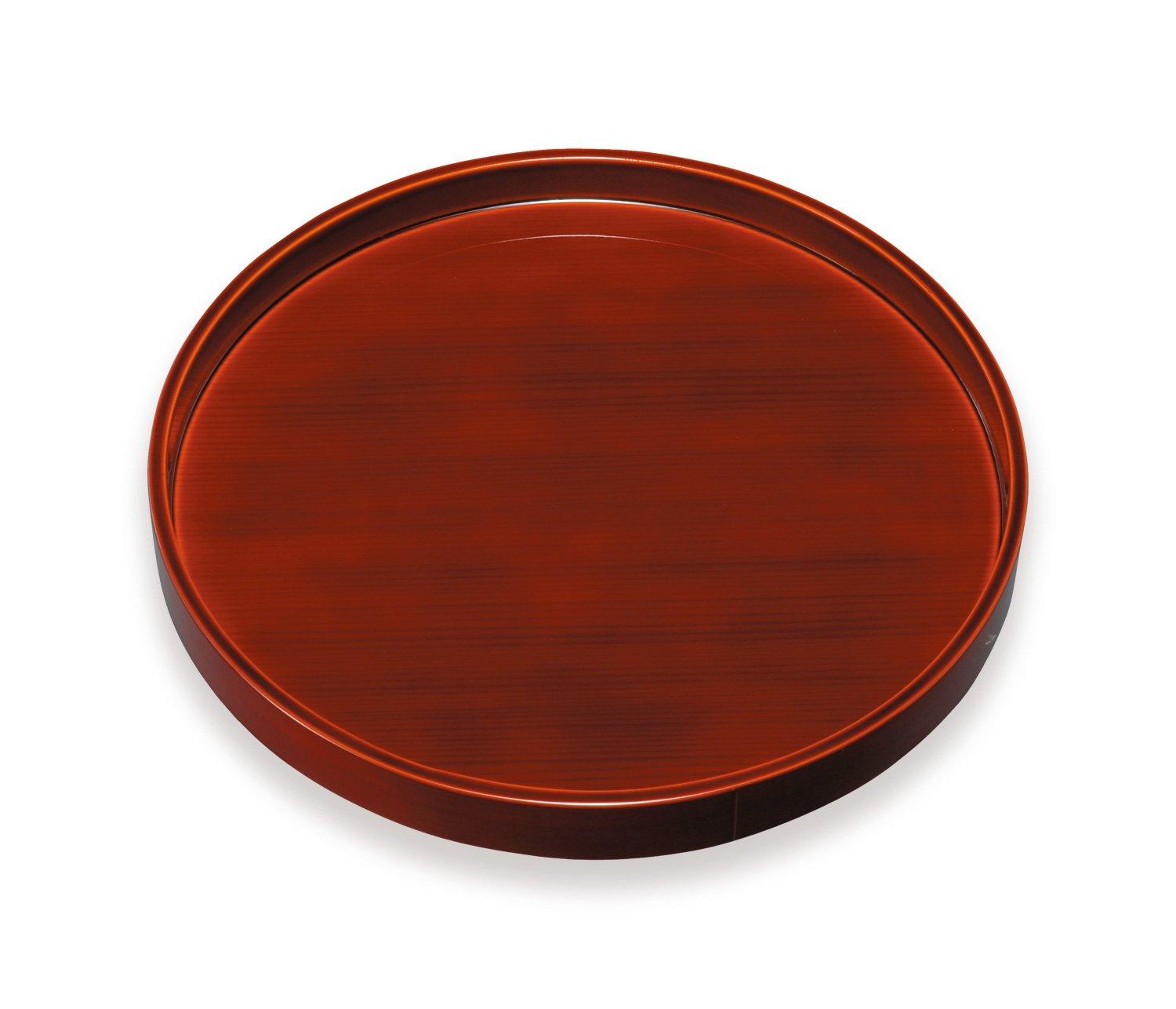 Kishu Lacquerware Round Tray, Shunkei Lacquer Finish, 10.0cm, Thick Rim, 22-11-5B, Tray, Serving Tray, Wooden, Lacquerware, Made in Japan