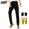 Mens Motorcycle Riding Jeans With Built-in Armor Protection Slim Fit Outdoor Vintage Style Cotton Blend Pants