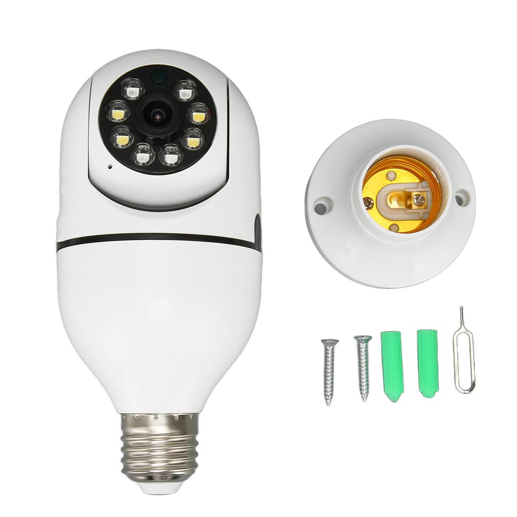 WiFi Security Camera Wireless Dual Band E27 Socket Remote Surveillance Motion Tracking Baby Monitor