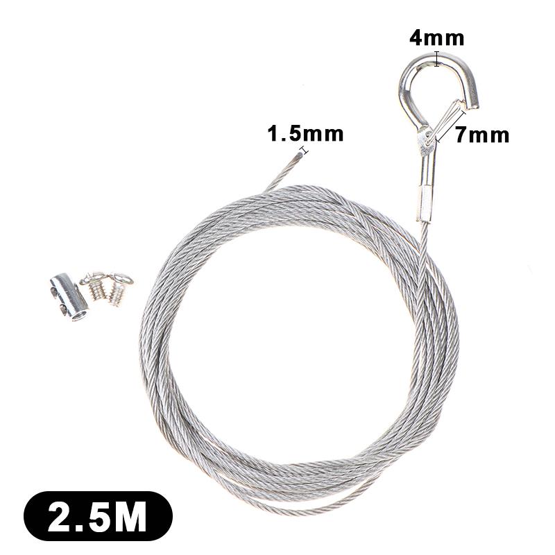 Locking Stainless Steel Wire Rope Adjustable Retractable Suspension Lanyard for Industrial Equipment Hanging Work