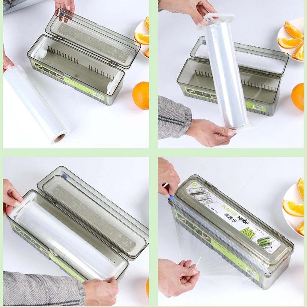 Cling Film Cutter, Tin Aluminum Foil Dispenser Cutter, Film Wrap Dispenser Kitchen Tool For Aluminum Foil, Oil-absorbing Paper