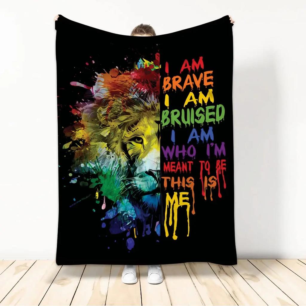 Kuscheldecken LGBT Gay Pride Lesbisch Regenbogen Flanelldecke für Couch Sofa Decken Große Bettwäsche Geschenke für Weihnachten Neujahr