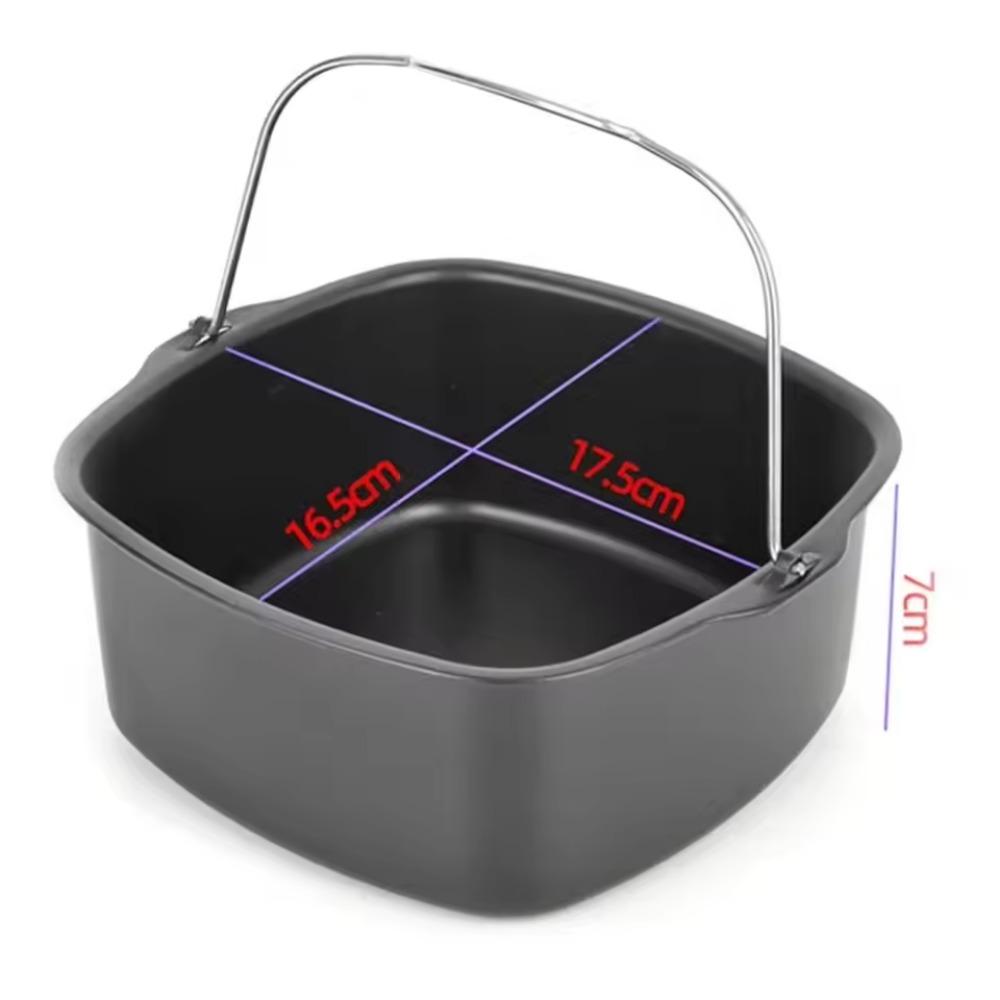 6/7/8 Inch Non-Stick Cake Pan Air Fryer & Oven Safe Mold with Handles Multi-Use Bakeware for Pizza/Cakes/Desserts Baking Tray