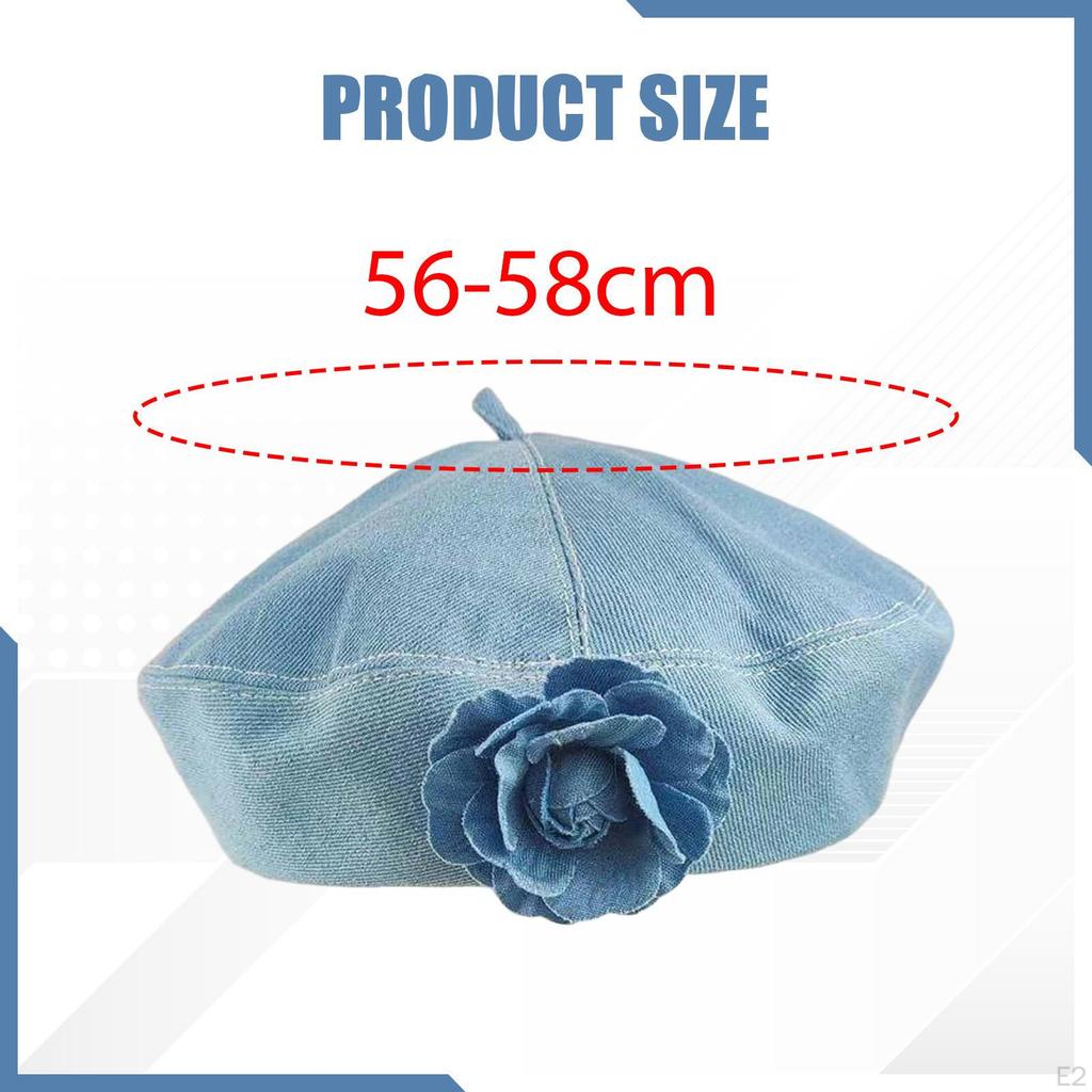 Hat Women Denim Cap Painter Beanie Headwear Comfortable Adjustable Drawstring Artistic