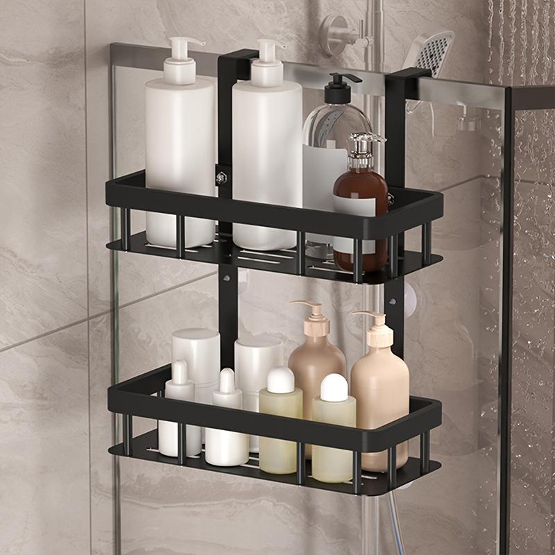 1PC Carbon Steel Thick Storage Hanging Basket Bathroom Shelf Behind The Door Shelf Tidy Multi Layer Bathroom Two/Three Layers