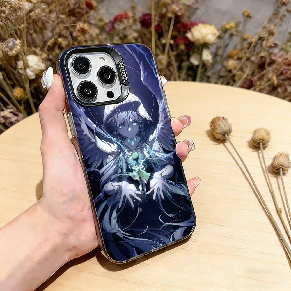 

genshin impact Venti Phone Case For iPhone 17,16,15,14,13,12,11 Plus,Pro Max,XS,Colored Silver Plated Inside Cover iPhone17Pro