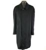 Cashmere 100% Hidden Button Balmacaan Coat Outerwear/Men’s L/92-A5/Black/Center Vent, Full Lining