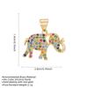 18K Gold Rhinestone Elephant Necklace – Fashionable European and American Animal Pendant.