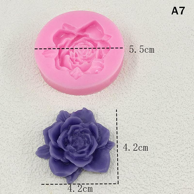 1Pc 3D Rose Design Silicone Mold - DIY Tool For Chocolate Cake Fondant Wedding Cake Baking Flowers Soap Decorating Craft