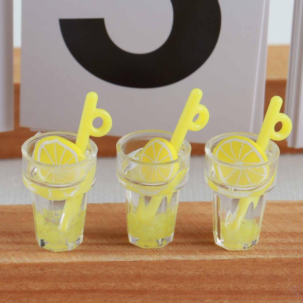 Miniature Fruit Drink Cup Earrings & Keychain Pendant