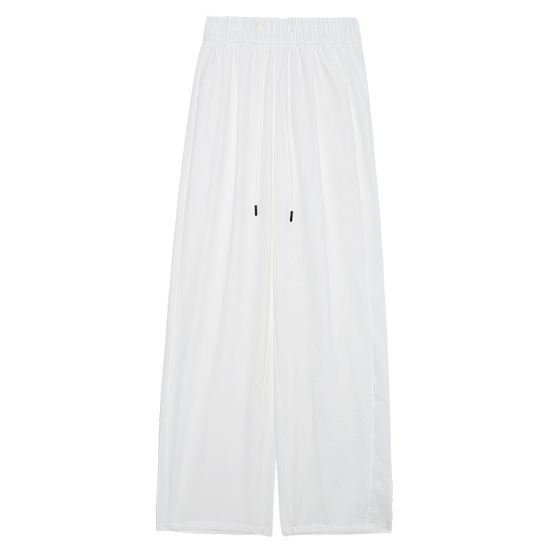 Sweatpants Ice Silk Scimitar Yamamoto Pants Women's 2025 New Summer High Waist Skinny Loose Lazy Casual Wide Leg Pants