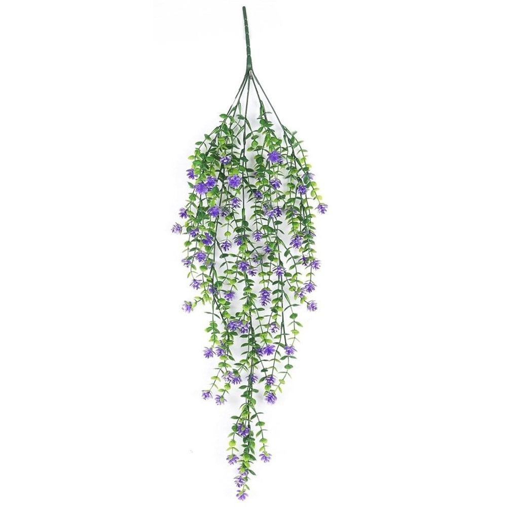 High Quality Colorful Artificial Flowers Leaf Decorations Realistic Faux Flower Vine Morning Glory Vines Wall Hanging Ornament