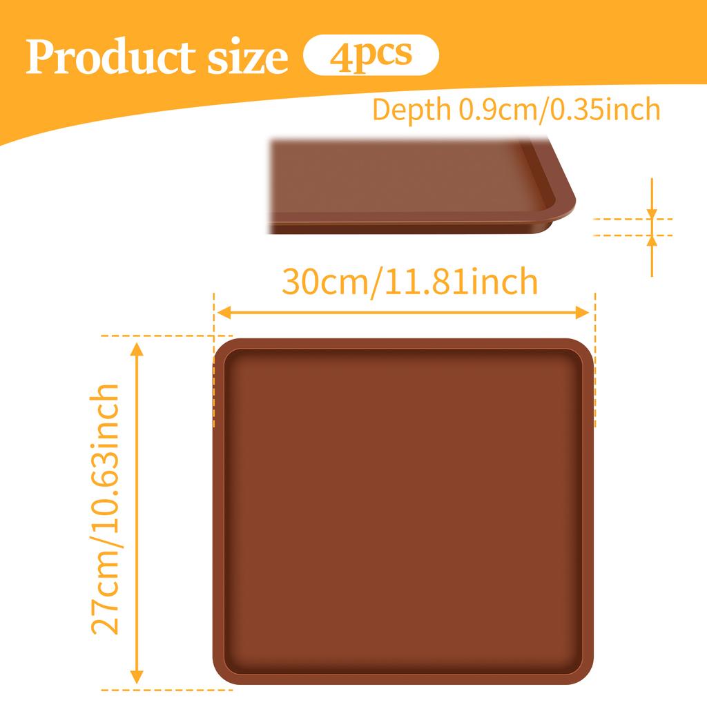 4/6Pcs Silicone Dehydrator Sheets Baking Mats Non-stick Baking Trays for Fruits Cake Bread Swiss Roll Oven Kitchen Accessories