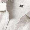 Men's 100% Pure Linen V-Neck Seven-Sleeve Casual Shirt