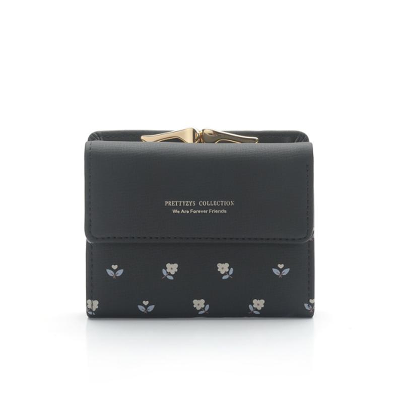 Women Purse PU Leather Flower Pocket Wallet Card Holder Cute Girls Coin Bag