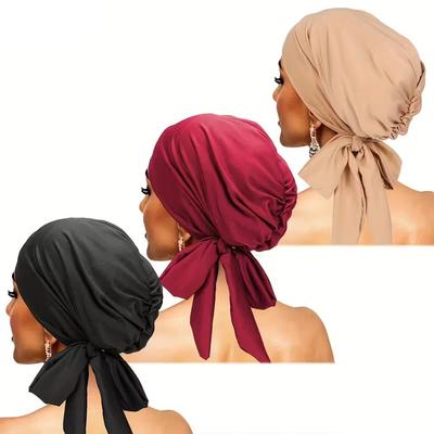 Gorro Pañuelo de Cabeza Elástico de Seda de Leche - Envoltorio Versátil para Quimioterapia o Estilo Étnico