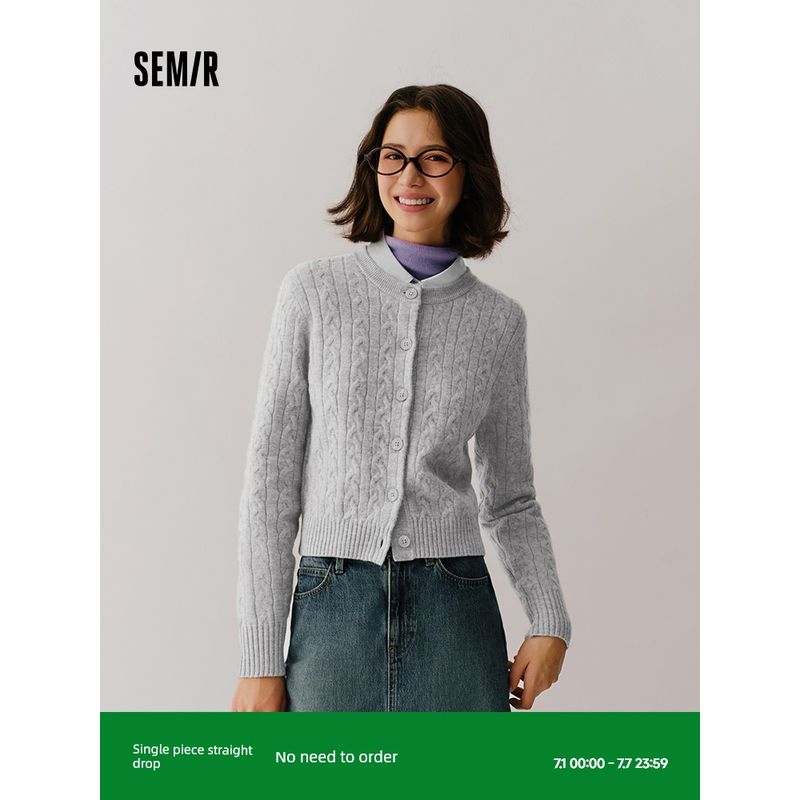 

Mori Soft Sweater | Same Style with Mall Senma Knitting Cardigan Women s Short Tops Sweater New Arrival Winter Crew Neck Clothes Milk White 10501 160/84A/M