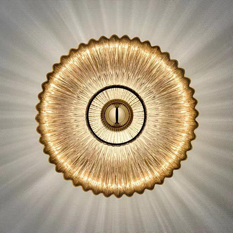 Postmodern Bauhaus Glass Wall Lamp for Bedroom or Hotel Ambiance