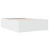 VidaXL Bed Frames White 140x200 Cm Engineered Wood, Bedroom Furniture, Bed Base, Panel Bed, Bed, Bed 3280923