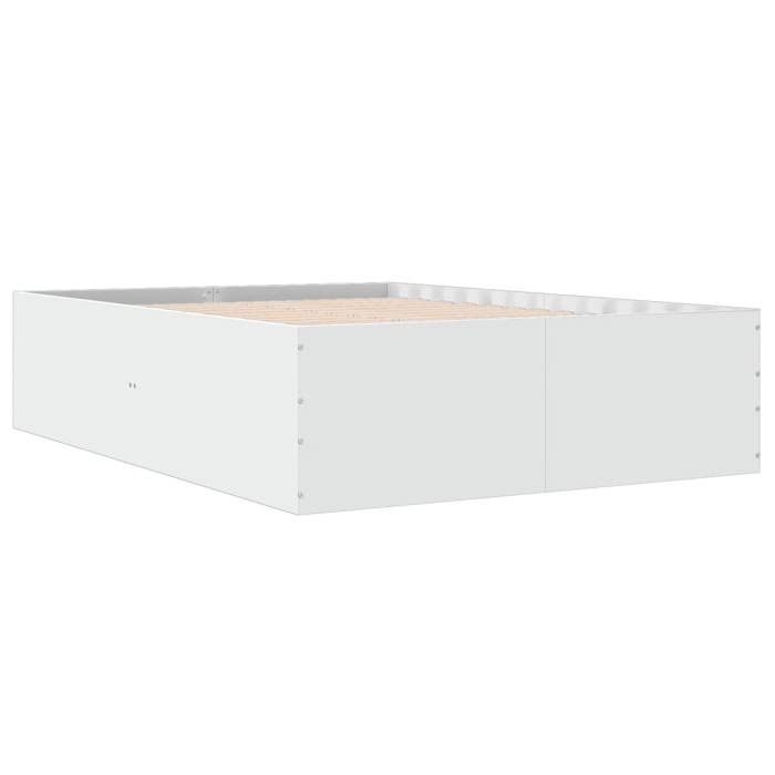 VidaXL Bed Frames White 140x200 Cm Engineered Wood, Bedroom Furniture, Bed Base, Panel Bed, Bed, Bed 3280923