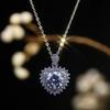 Luxury 3-Carat Heart-Shaped Simulated Moissanite Diamond Pendant Necklace for Women