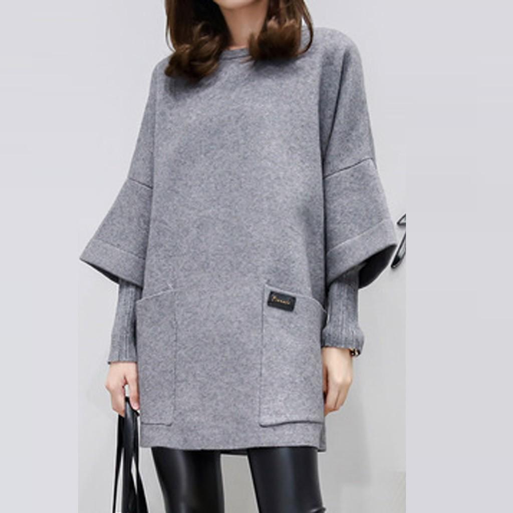 

Женское Модное Платье Цвета Блок с Карманом, Имитация Двойки, Длинный Рукав XXXL