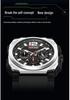 OFNS Men's Classic Square Chronograph Watch: Multifunctional Sports Fashion with Single Calendar, Six-Needle Quartz Movement.