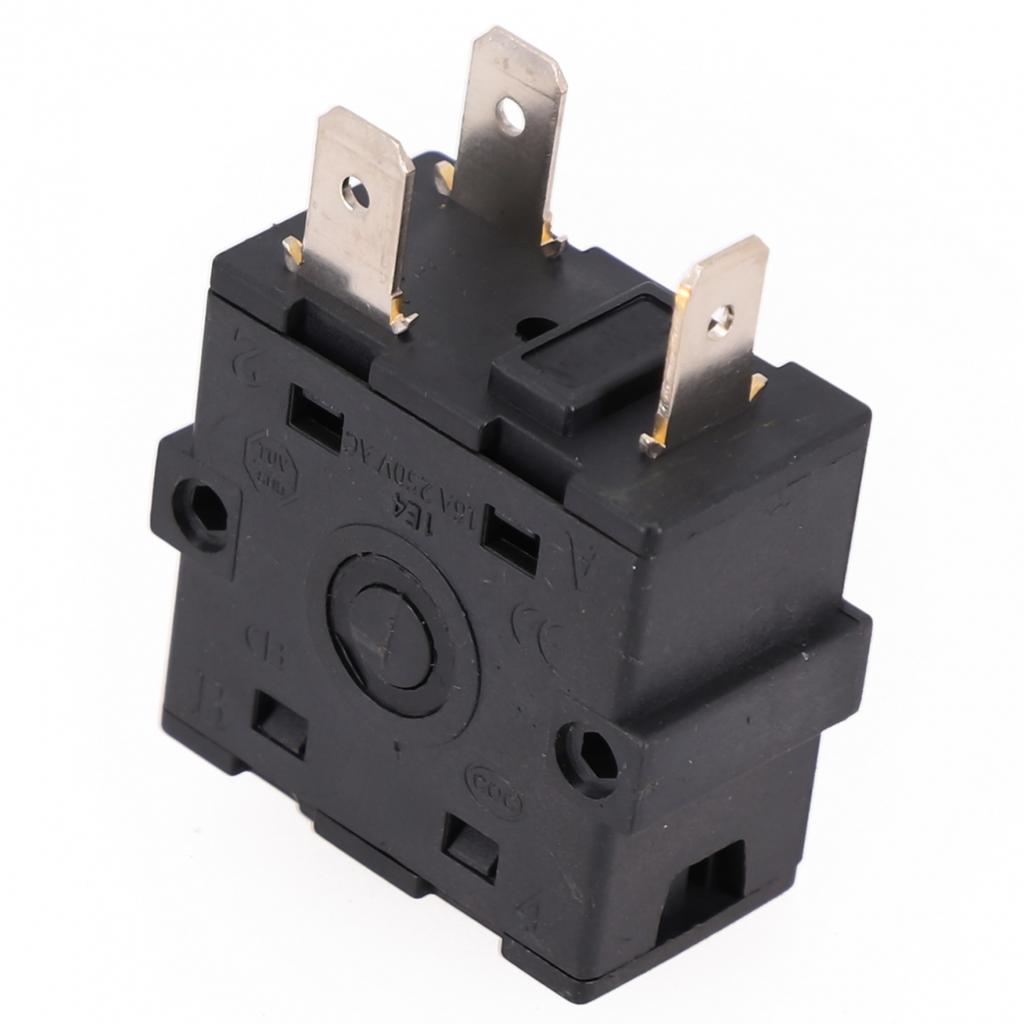 16A Gear Switch Rotary Switch 3 Pin 5Pin AC250V Black