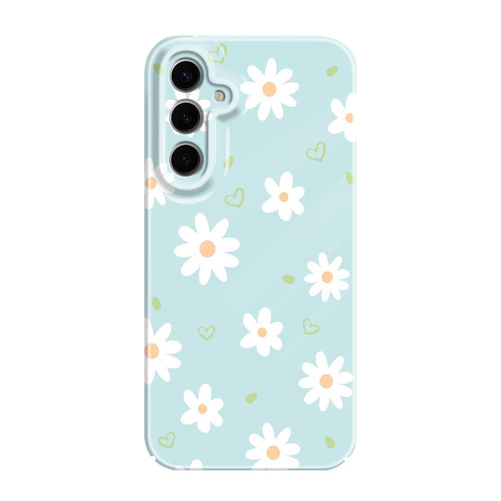Tender Daisy Phone Case For Samsung Galaxy S25 S24 S23 S22 S21 S20 Plus Ultra FE 5G Film Hard Cover