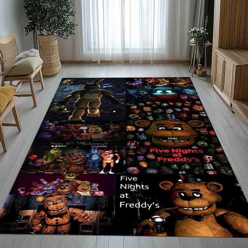 

Хоррор Фредди F-FNAF Игры Гостиная Нескользящий Ковер Мягкий Ковер для Спальни Детской Игровой Комнаты Дивана, Домашний Декор Придверный Коврик Подарок 40x60cm