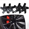 4PCS Black Wheel Hub Cover For Tesla For Model 3 2017 To 2024 Car Maintenance Wheel Hub Cap 1044234-00-A Car Accessories