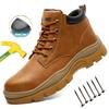 Indestructible Shoes Safety Boots Men Steel Toe Work Boots Breathable Water Resistant Puncture-Proof Anti-Drop Protective Shoes