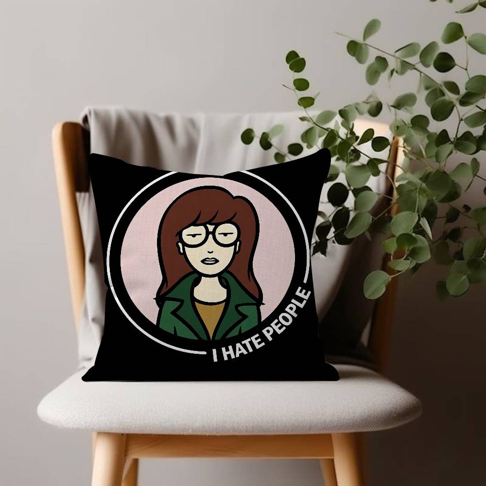 Cartoon Fashion Fashion Decorative Pillowcase Throw Cover D-Daria Pillow Case Cushion For Living Room Square Home Decor