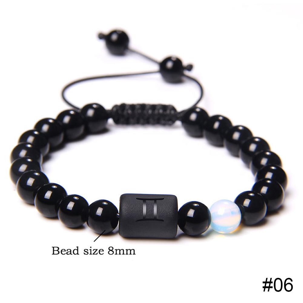 12 Constellations Woven Bracelet Creative Fashion Bracelet Adjustable Beaded Bracelet Jewelry Gift for Men Women