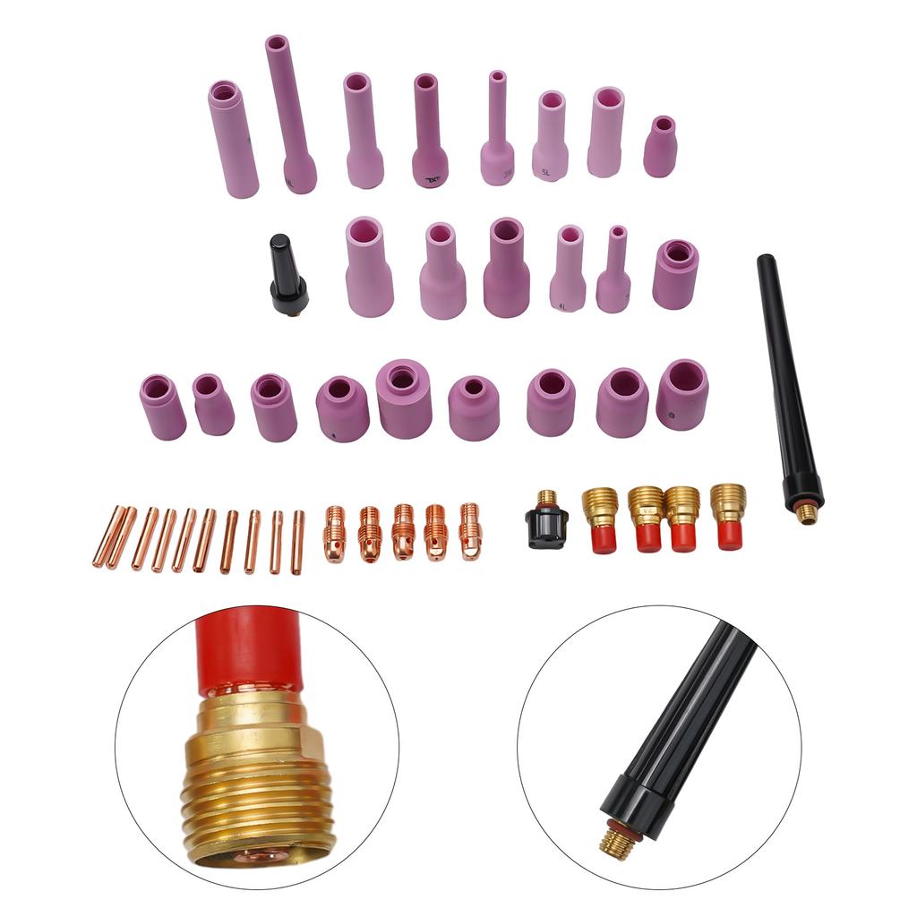 WP9 20 25 TIG Gas Lens 46x/set Spare Parts For SR 9 20 25 For TIG Welding Torch Replacement Brand New Practical
