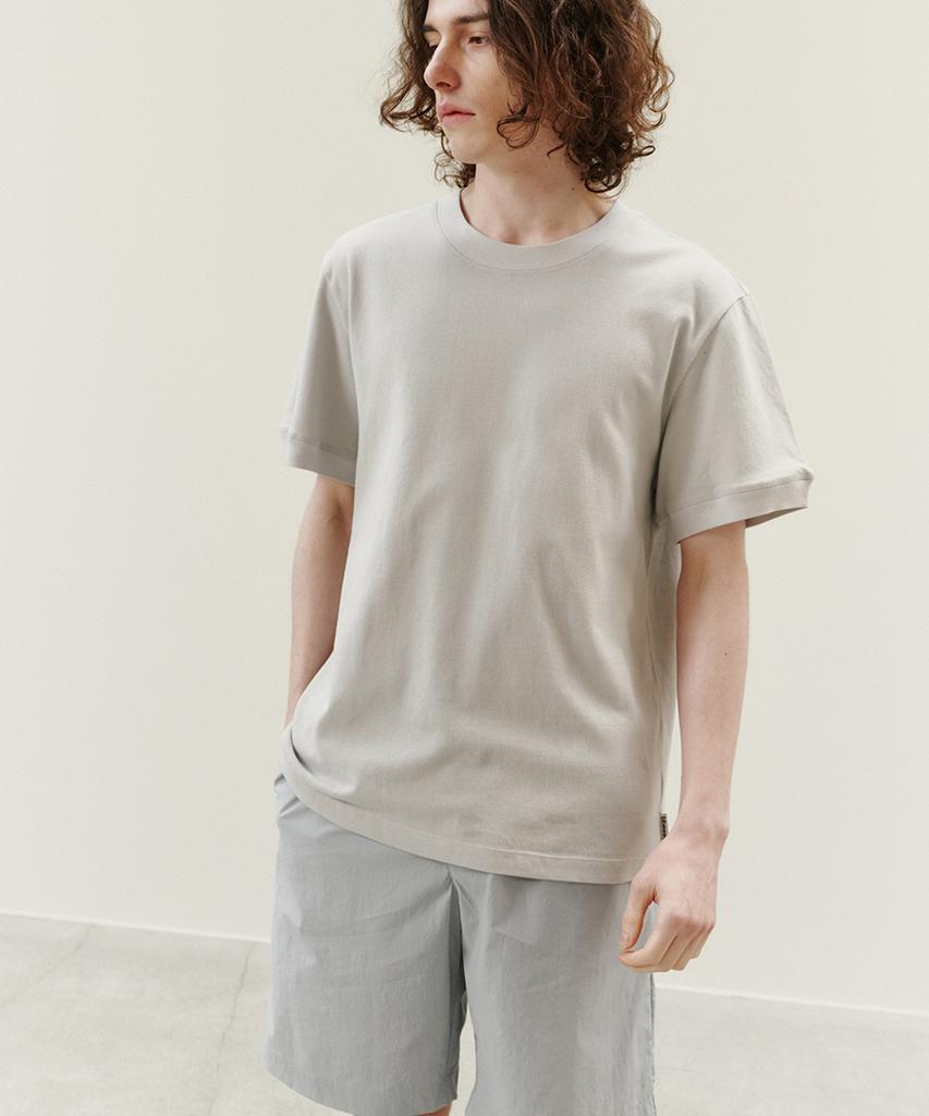 BBEEEENN Mens) Pique T-Shirt_Light Gray