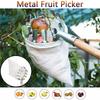 Orchard High Tree Fruit Picker Head Detachable Catcher Bag Apple Pear Orange Harvest Tool for Farm Garden