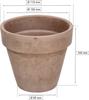 Set of 4 Moka Terracotta Flower Pots - 11 Cm with Rim - For Indoor and Garden - KOTARBAU®