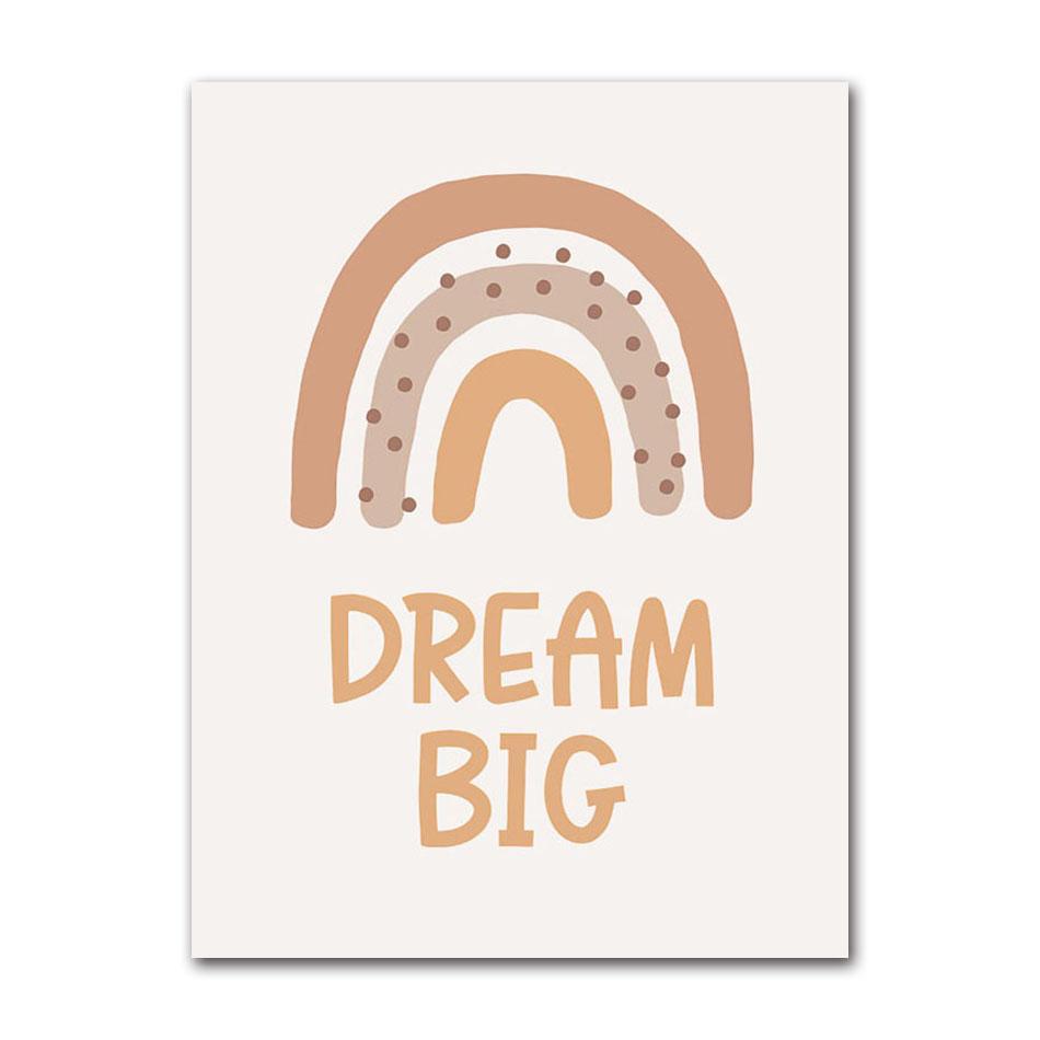 Space Rocket Rainbow Sun Car Strawberry Boho Posters Prints Canvas Painting Nordic Baby Wall Art Pictures Kids Room Decor