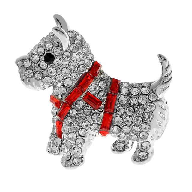 

Новые броши со стразами для маленьких собак для женщин, 2 цвета в наличии, булавка с животными, модные значки на рюкзак, высокое качество